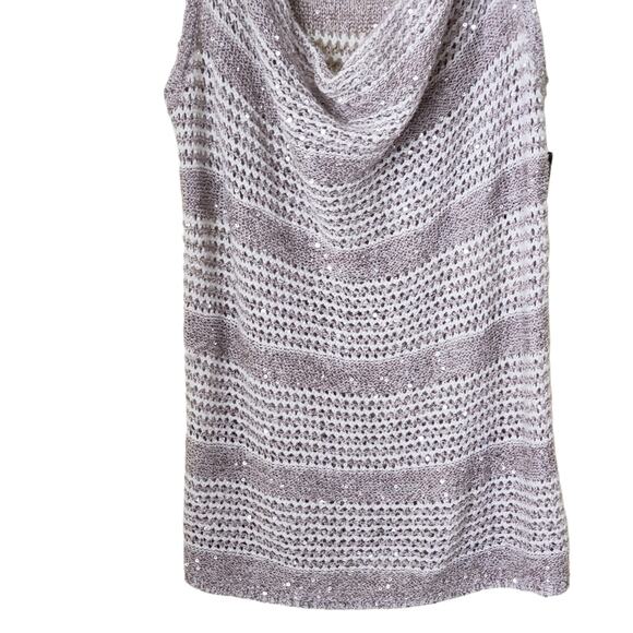NWT INC International Concepts Sequin Sleeveless Knit Cowl Neck Top XS - Picture 4 of 10